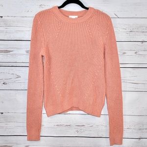 H&M Rib-Knit Sweater Size M Salmon LIKE NEW